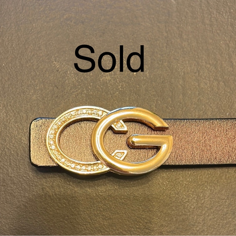 Gold and Brown fun design belt